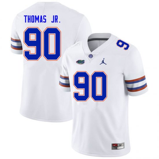 Men's Florida Gators #90 Chris Thomas Jr. NCAA Nike White Authentic Stitched College Football Jersey KNR1262QW